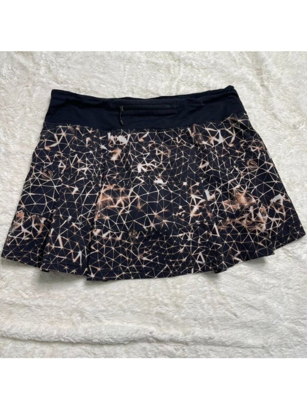 Lululemon Pace Rival Skirt II Sugar Crush Multi Black Tennis Golf Skort Size 6